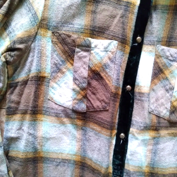 Soft Surroundings Mixed Media Button down tunic dress, size XS - Picture 2 of 9